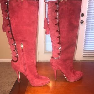 Wine colored boots